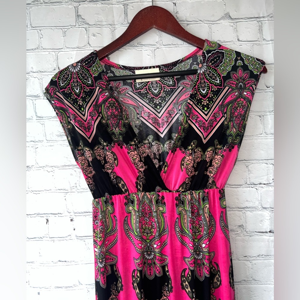 Bobbie Brooks Ladies Pink & Black floral dress size S - Picture 5 of 12